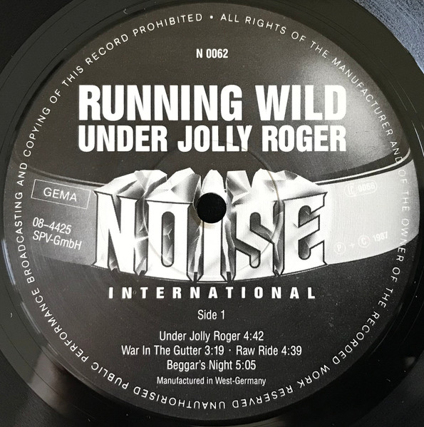 Running Wild - Under Jolly Roger | Noise International (N 0062) - 3