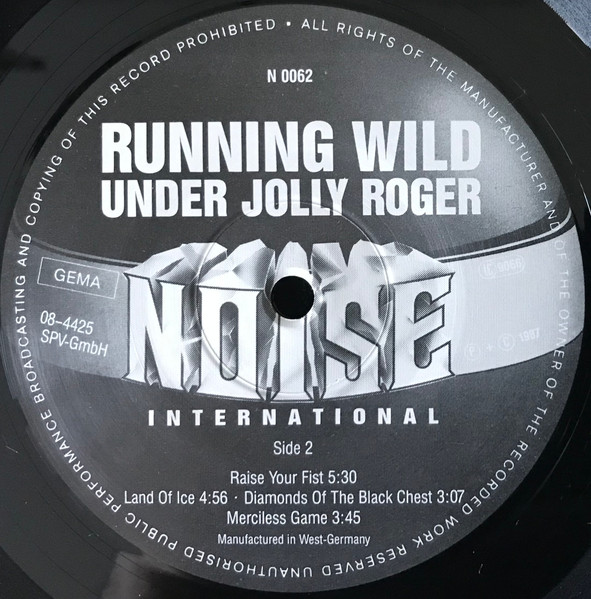 Running Wild - Under Jolly Roger | Noise International (N 0062) - 4