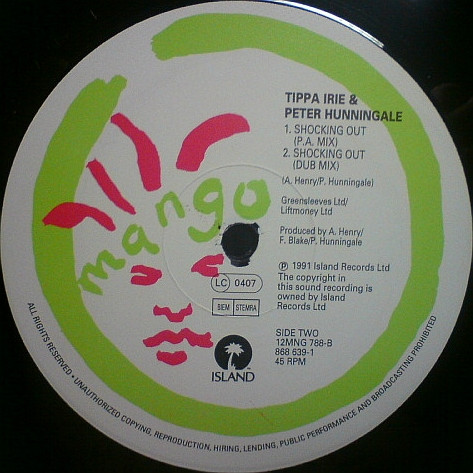Tippa Irie & Peter Hunnigale - Shocking Out | Mango (12 MNG 788) - 2 Tippa Irie & Peter Hunnigale - Shocking Out | Mango (12 MNG 788) - 2