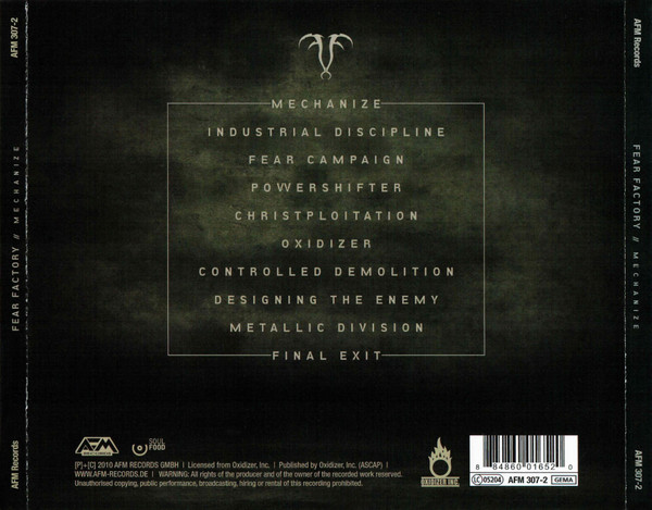 Fear Factory - Mechanize [CD] | AFM Records (AFM 307-2) - 2