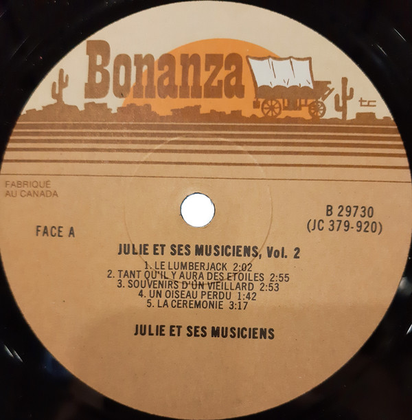 Julie Daraiche - Julie Et Ses Musiciens, Vol. 2 | Bonanza (B 29730) - 3 Julie Daraiche - Julie Et Ses Musiciens, Vol. 2 | Bonanza (B 29730) - 3
