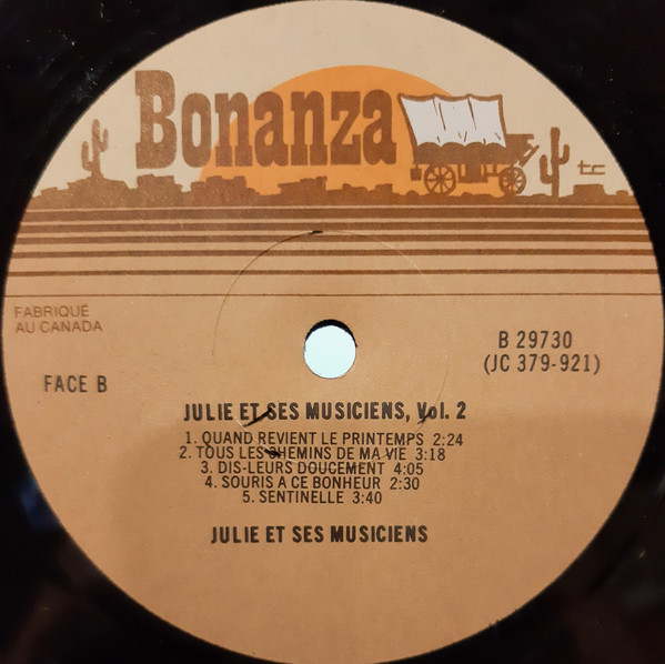 Julie Daraiche - Julie Et Ses Musiciens, Vol. 2 | Bonanza (B 29730) - 4 Julie Daraiche - Julie Et Ses Musiciens, Vol. 2 | Bonanza (B 29730) - 4