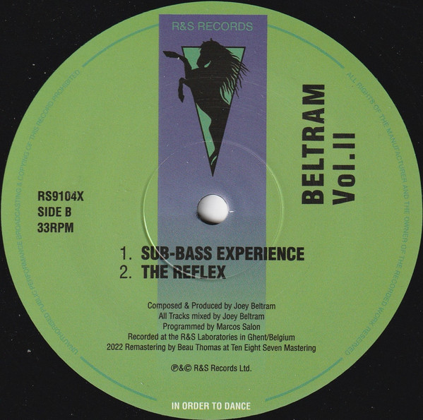 Joey Beltram - Beltram Volume 2 | R & S Records (RS9104X) - 3 Joey Beltram - Beltram Volume 2 | R & S Records (RS9104X) - 3