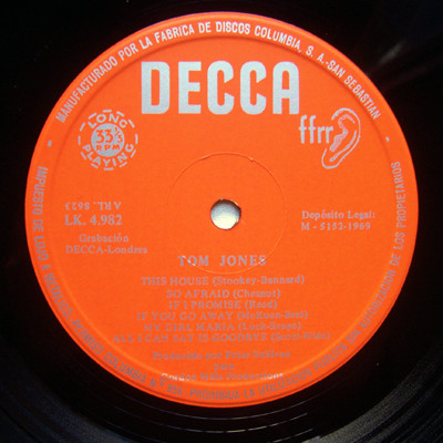 Tom Jones - Help Yourself | Decca (LK. 4982) - 3