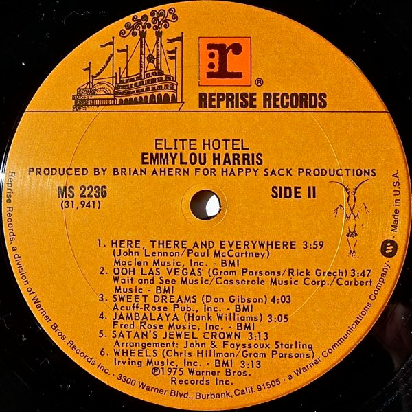 Emmylou Harris - Elite Hotel | Reprise Records (MS 2236) - 4 Emmylou Harris - Elite Hotel | Reprise Records (MS 2236) - 4