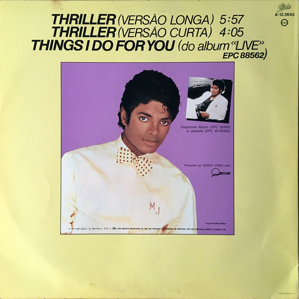 Michael Jackson - Thriller | Epic (EPC A 12.3643) - 2