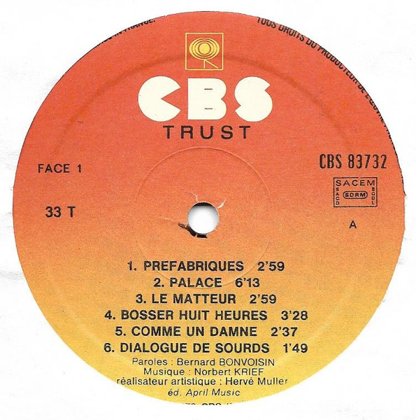 Trust - L'élite | CBS (CBS 83732) - 3