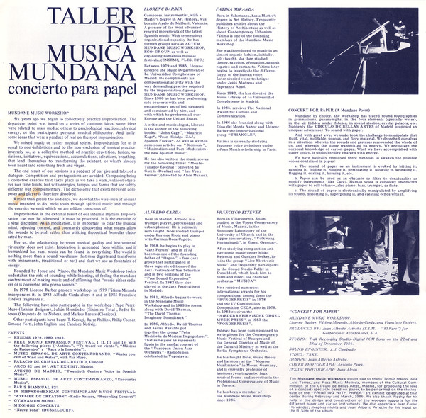 Taller De Música Mundana - Concierto Para Papel | Grabaciones Accidentales (GA-117) - 3 Taller De Música Mundana - Concierto Para Papel | Grabaciones Accidentales (GA-117) - 3