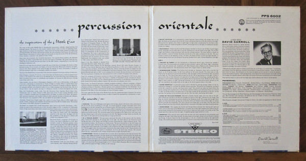 David Carroll & His Orchestra - Percussion Orientale: Musical Sounds Of The Middle East | Mercury (PPS 6002) - 2