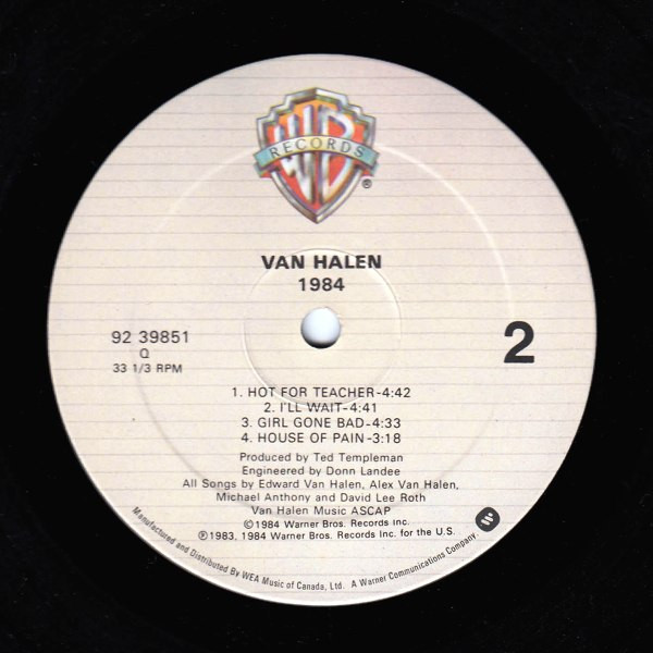 Van Halen - 1984 | Warner Bros. Records (92 39851) - 4 Van Halen - 1984 | Warner Bros. Records (92 39851) - 4