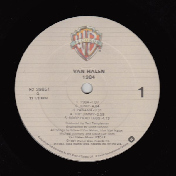 Van Halen - 1984 | Warner Bros. Records (92 39851) - 3 Van Halen - 1984 | Warner Bros. Records (92 39851) - 3