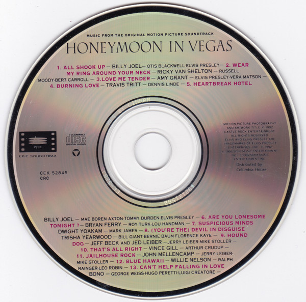 Various - Honeymoon In Vegas - Music From The Original Motion Picture Soundtrack | Epic Soundtrax (CEK 52845) - 3 Various - Honeymoon In Vegas - Music From The Original Motion Picture Soundtrack | Epic Soundtrax (CEK 52845) - 3