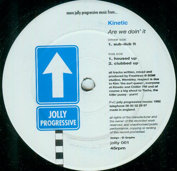 Kinetic - Are We Doin' It | Jolly Progressive Muzac (JOLLY 001) - main