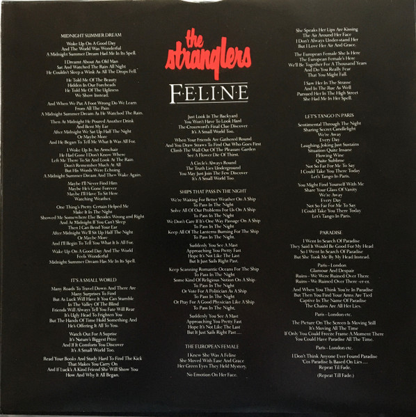 The Stranglers - Feline | Epic (EPC 25237) - 3