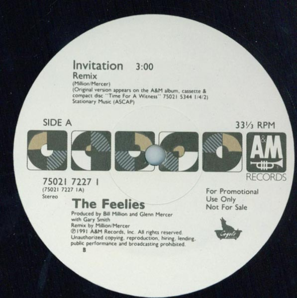 The Feelies - Invitation | A&M Records (75021 7227 1) - 3