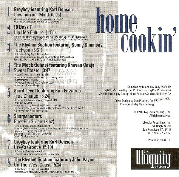 Various - Home Cookin' | Ubiquity (URCD 001) - 3 Various - Home Cookin' | Ubiquity (URCD 001) - 3