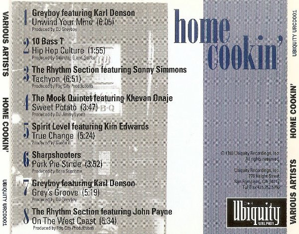 Various - Home Cookin' | Ubiquity (URCD 001) - 2 Various - Home Cookin' | Ubiquity (URCD 001) - 2