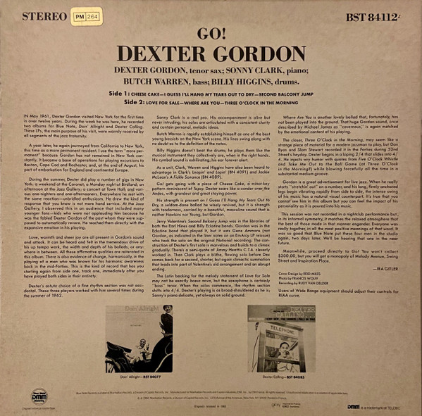 Dexter Gordon - Go! | Blue Note (BST 84112) - 2