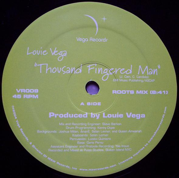 Louie Vega - Thousand Fingered Man | Vega Records (VR009) - 3