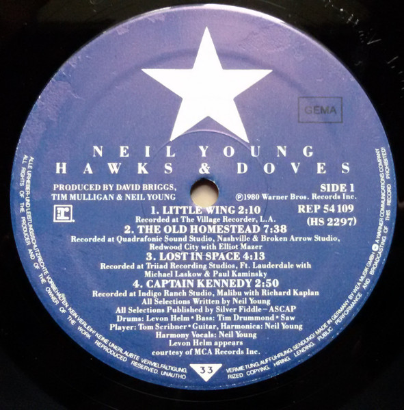 Neil Young - Hawks & Doves | Reprise Records (REP 54 109) - 4 Neil Young - Hawks & Doves | Reprise Records (REP 54 109) - 4