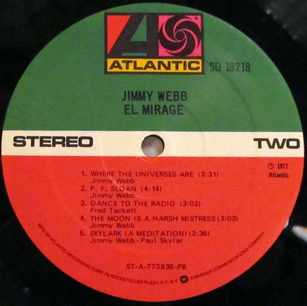 Jimmy Webb - El Mirage | Atlantic (SD 18218) - 4 Jimmy Webb - El Mirage | Atlantic (SD 18218) - 4
