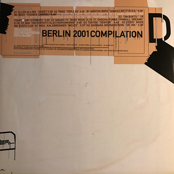Various - Berlin 2001 Compilation | BPitch Control (BPITCH CTRL 031) - 2 Various - Berlin 2001 Compilation | BPitch Control (BPITCH CTRL 031) - 2