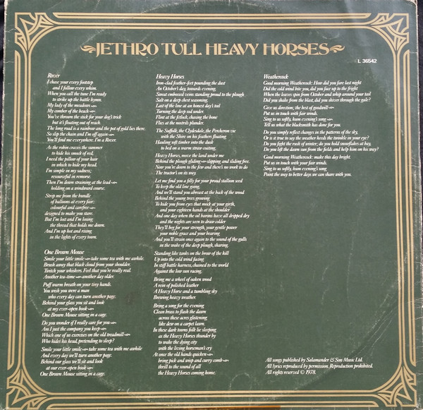 Jethro Tull - Heavy Horses | Chrysalis (L 36542) - 4