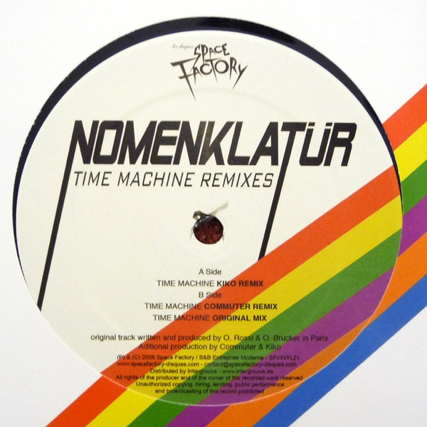 Nomenklatur - Time Machine Remixes | Space Factory (SFVINYL 21)