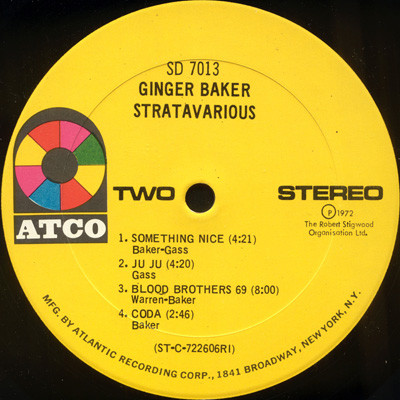 Ginger Baker - Stratavarious | ATCO Records (SD 7013) - 3