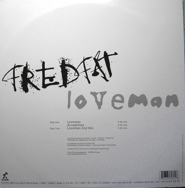 Fred Fat - Loveman | Low Spirit Recordings (LS | DMD | 03 | 016) - 2 Fred Fat - Loveman | Low Spirit Recordings (LS | DMD | 03 | 016) - 2