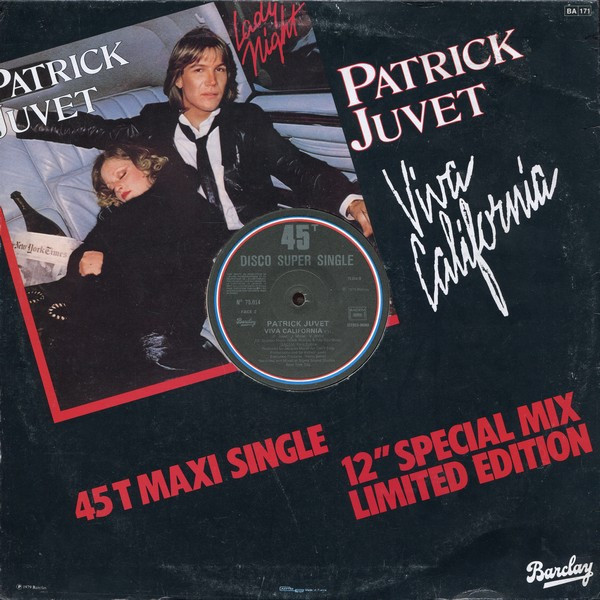 Patrick Juvet - Lady Night / Viva California | Barclay (75 014) - 2
