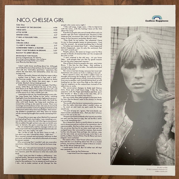 Nico - Chelsea Girl | Endless Happiness (HE67002) - 2 Nico - Chelsea Girl | Endless Happiness (HE67002) - 2
