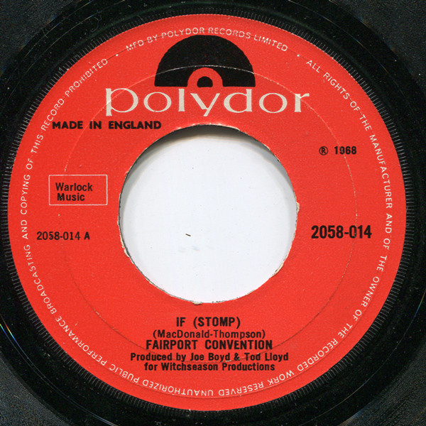 Fairport Convention - If (Stomp) / Chelsea Morning | Polydor (2058-014) - main