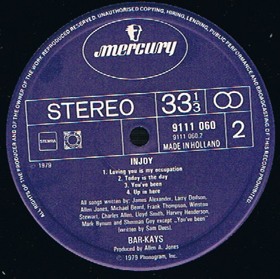 Bar-Kays - Injoy | Mercury (9111 060) - 3