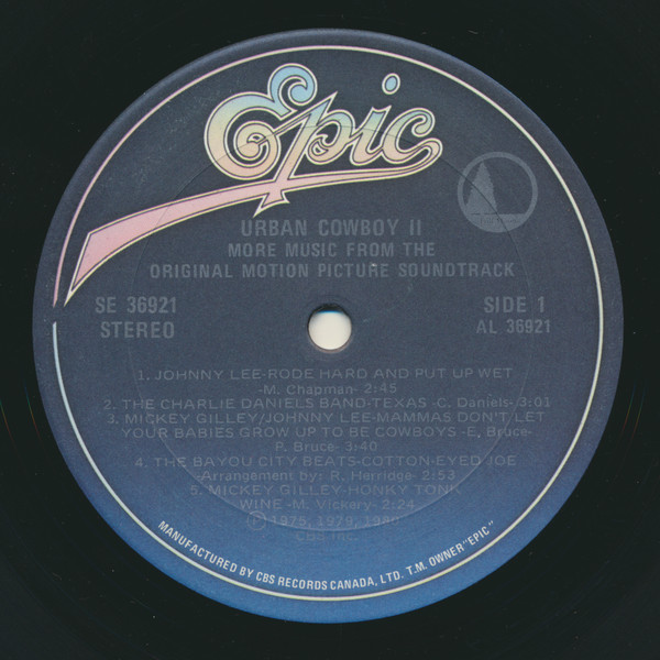 Various - Urban Cowboy II (More Music From The Original Motion Picture Soundtrack) | Epic (SE 36921) - 3 Various - Urban Cowboy II (More Music From The Original Motion Picture Soundtrack) | Epic (SE 36921) - 3