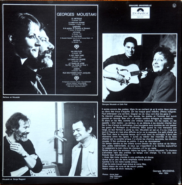 Georges Moustaki - Le Métèque | Polydor (543.510) - 3