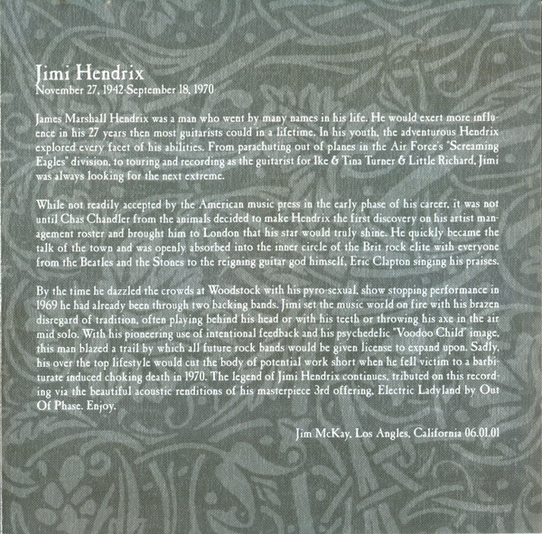 Out Of Phase - Acoustic Ladyland - A Tribute To Jimi Hendrix | Big Eye Records (BIG 41542) - 3