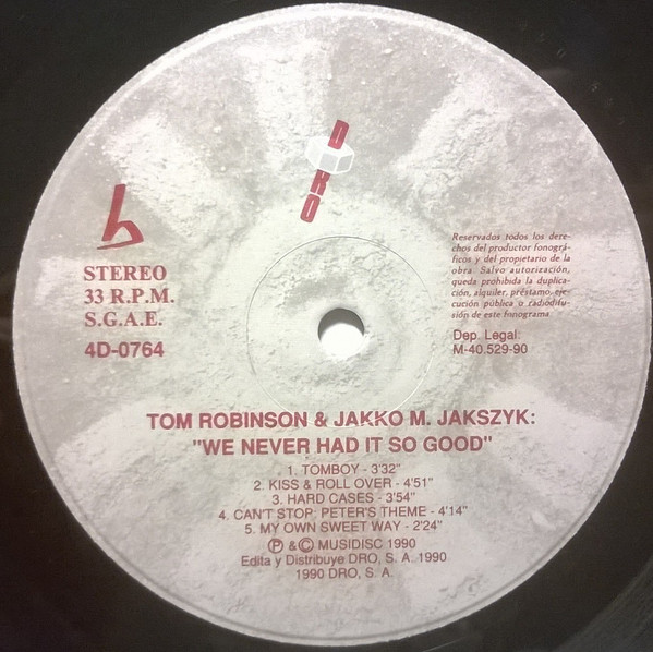 Tom Robinson & Jakko M. Jakszyk - We Never Had It So Good | DRO (4D-0764) - 4
