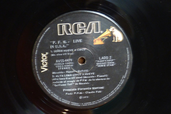 Premiata Forneria Marconi - Live In U.S.A. | Rca Victor (AVSS 4479) - 3