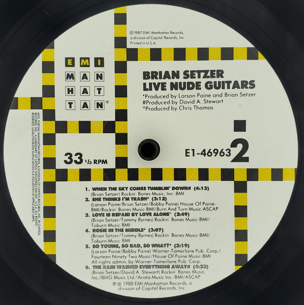 Brian Setzer - Live Nude Guitars | EMI-Manhattan Records (E1-46963) - 4 Brian Setzer - Live Nude Guitars | EMI-Manhattan Records (E1-46963) - 4