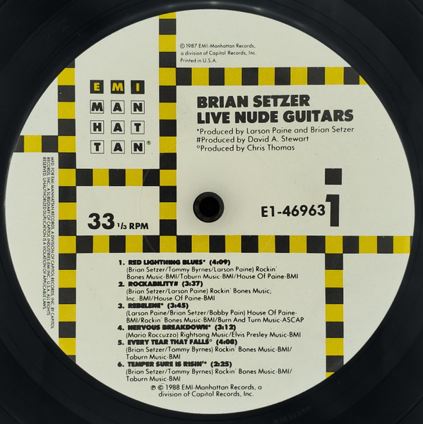 Brian Setzer - Live Nude Guitars | EMI-Manhattan Records (E1-46963) - 3 Brian Setzer - Live Nude Guitars | EMI-Manhattan Records (E1-46963) - 3