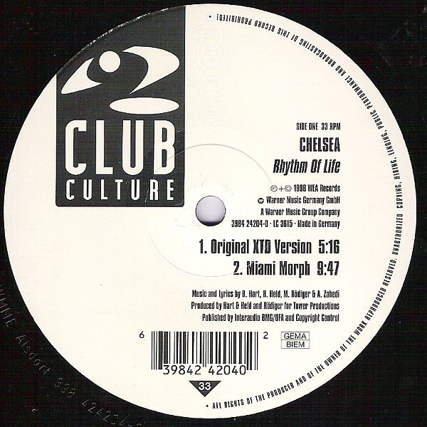 Chelsea - Rhythm Of Life | Club Culture (3984 24204-0) - main