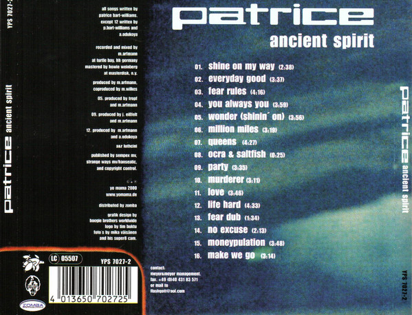 Patrice - Ancient Spirit | Yo Mama's Recording (YPS 7027-2) - 2 Patrice - Ancient Spirit | Yo Mama's Recording (YPS 7027-2) - 2