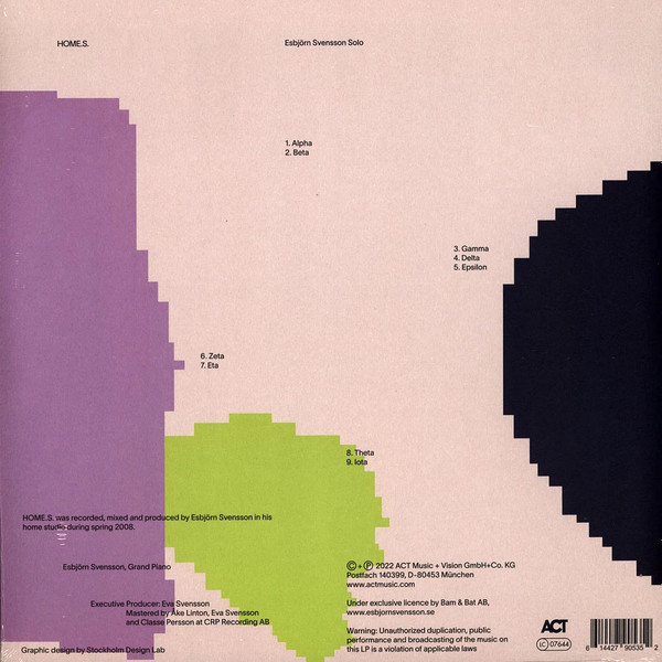 Esbjörn Svensson - HOME.S. - Esbjörn Svensson Solo | ACT (ACT 9053-5) - 2 Esbjörn Svensson - HOME.S. - Esbjörn Svensson Solo | ACT (ACT 9053-5) - 2