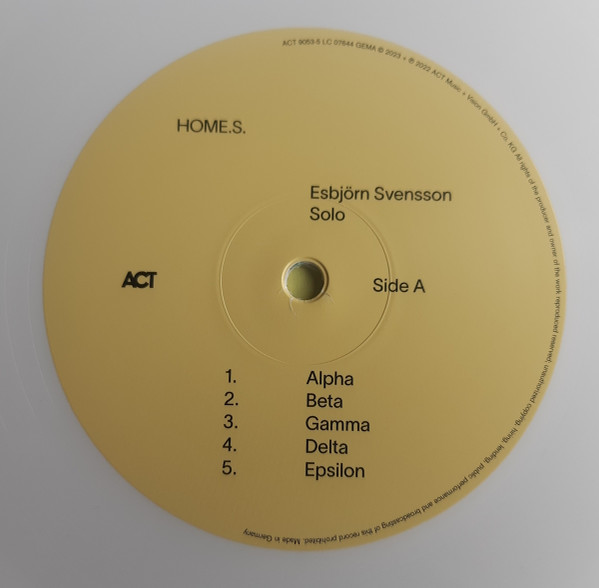 Esbjörn Svensson - HOME.S. - Esbjörn Svensson Solo | ACT (ACT 9053-5) - 3 Esbjörn Svensson - HOME.S. - Esbjörn Svensson Solo | ACT (ACT 9053-5) - 3