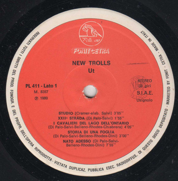 New Trolls - Ut | Fonit Cetra (PL 411) - 3 New Trolls - Ut | Fonit Cetra (PL 411) - 3
