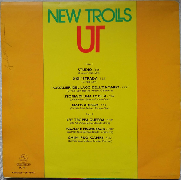 New Trolls - Ut | Fonit Cetra (PL 411) - 2 New Trolls - Ut | Fonit Cetra (PL 411) - 2