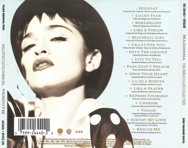 Madonna - The Immaculate Collection [CD] | Sire (W2 26440) - 4