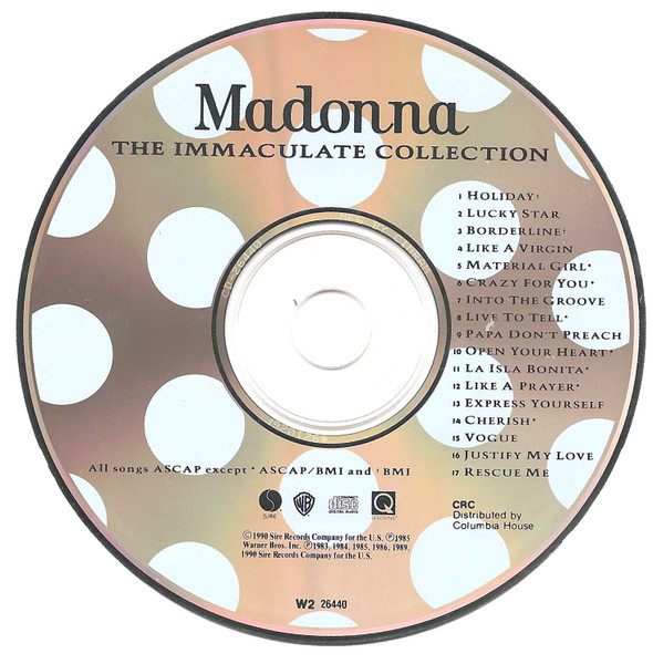 Madonna - The Immaculate Collection [CD] | Sire (W2 26440) - 3