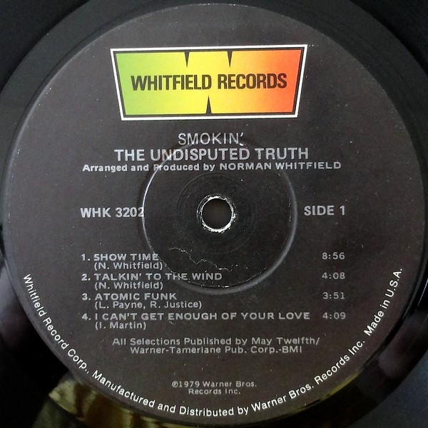 The Undisputed Truth - Smokin' | Whitfield Records (WHK 3202) - 3 The Undisputed Truth - Smokin' | Whitfield Records (WHK 3202) - 3